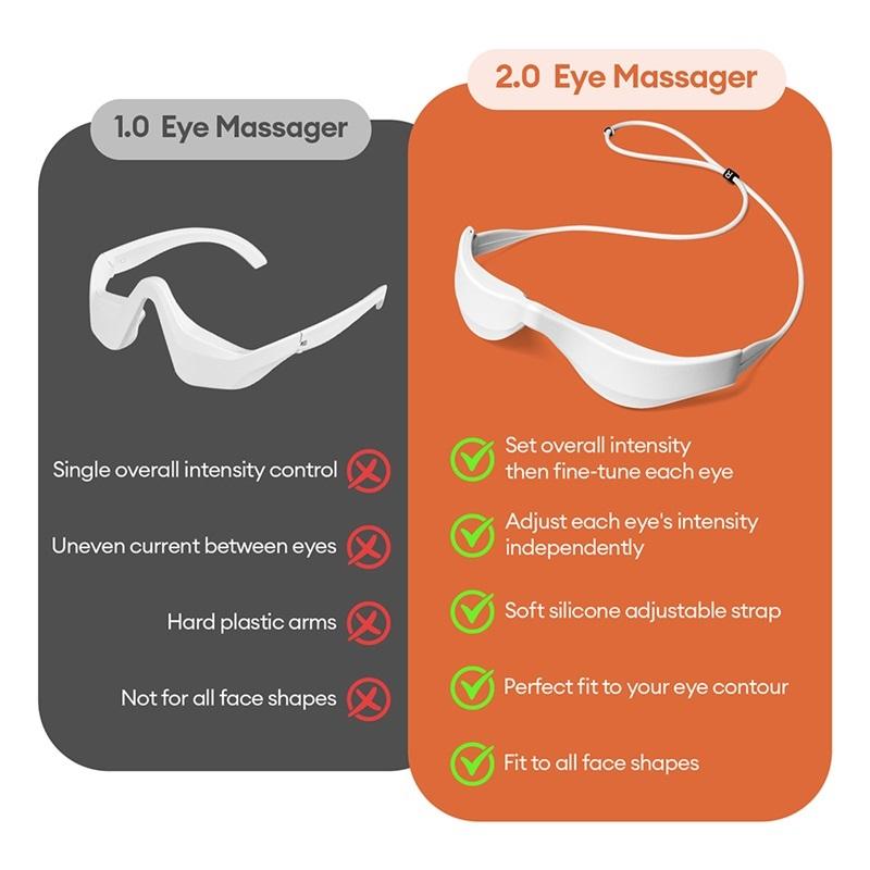 New 3D Eyes Massager Electric Eye Massage Glasses EMS Red Light Eye Care Lighten Dark Circles Eye Relax Massager