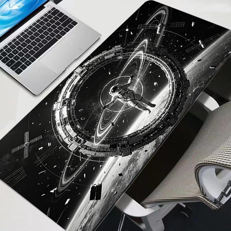 Office Mousepad Oversized Desk Mat Gamer Computer Mouse Pad PC Gaming Keyboard Pad astronauts Black and white Extended Mouse Pad
