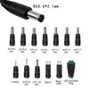 Universal USB to DC5.5mm Boostering Cable with 13 Adapters for Multiple Device Connection in Home Office and Travel