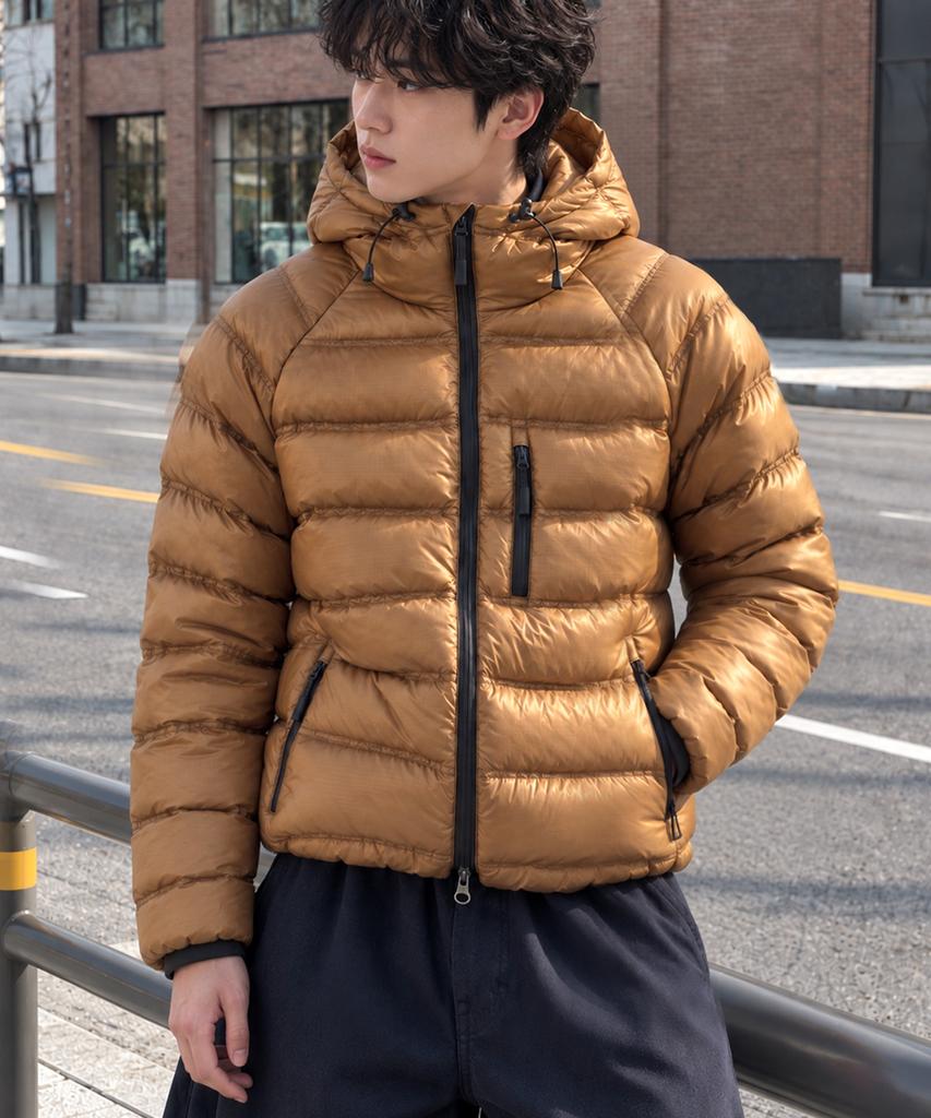 UNDEROFF 2Way Sheer Lightweight Padded Jacket Bronze