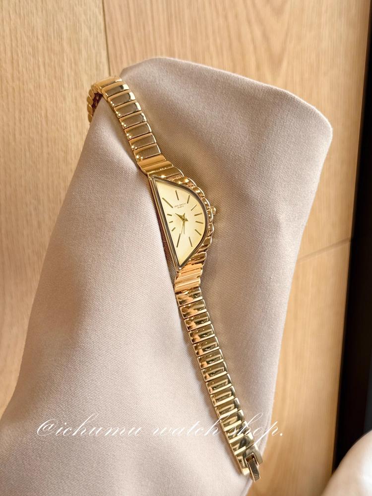 Original Irregular Women's Quartz Watch Golden Ladder Creative Clock Steel Waterproof Bracelet Women's Watch