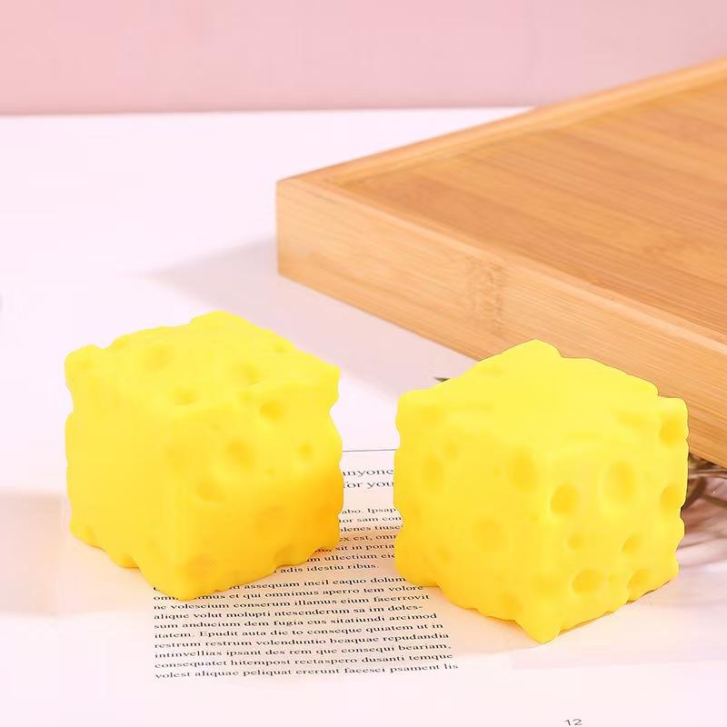 Square Butter Cheese Squishy Squeeze Toy Slow Rebound Soft Sensory Fidget Stress Relief Christmas Holiday Gift For Kids Adults