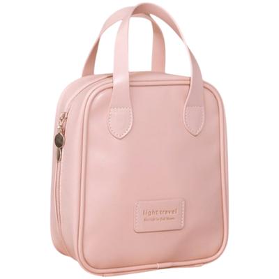ECARLA- Cosmetic Organizer with Handle Pink