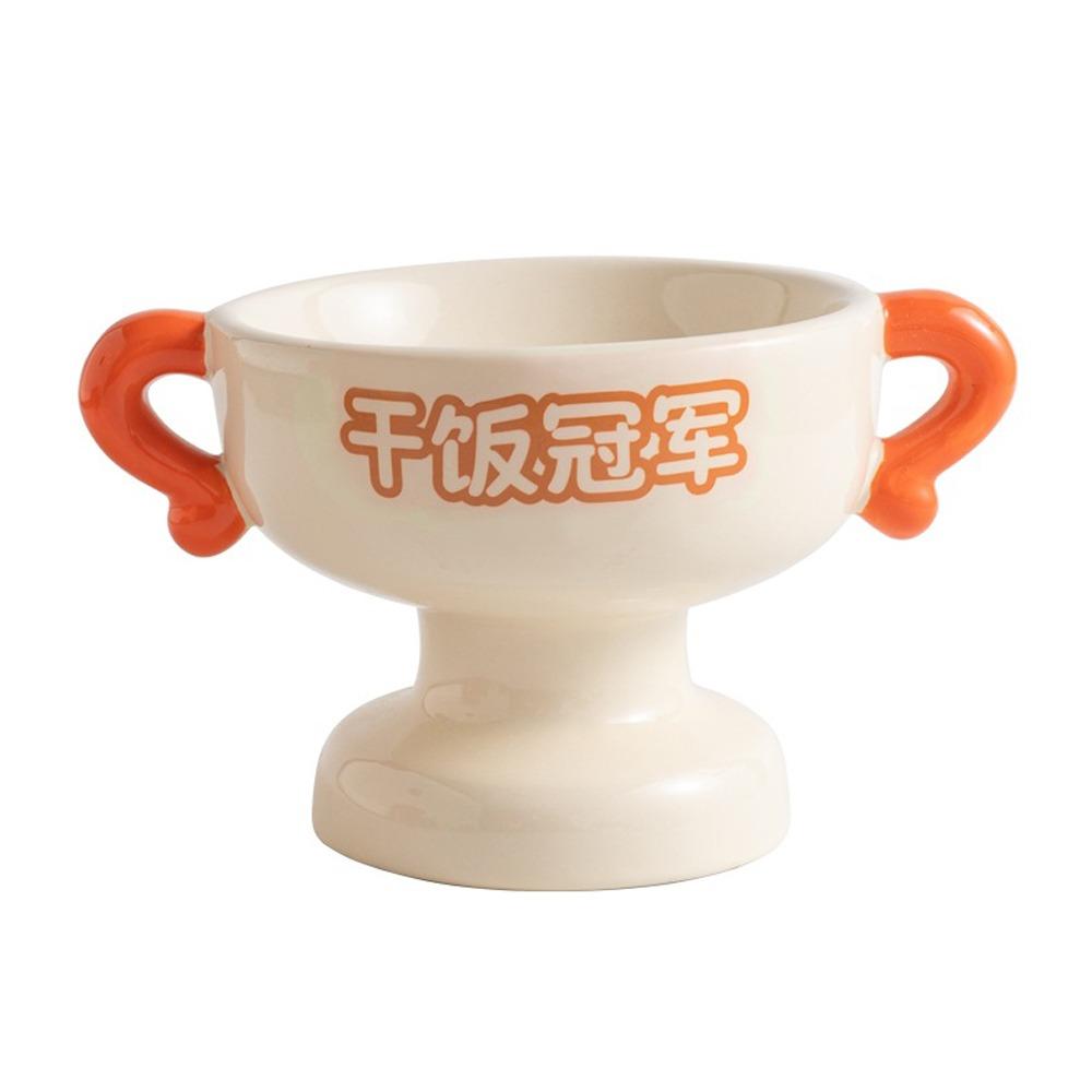 Elevated Cat Food Water Bowl Large Capacity High Feet Ceramic Pet Bowl Non-Slip Base Stable Pet Food Basin Pet Supplies