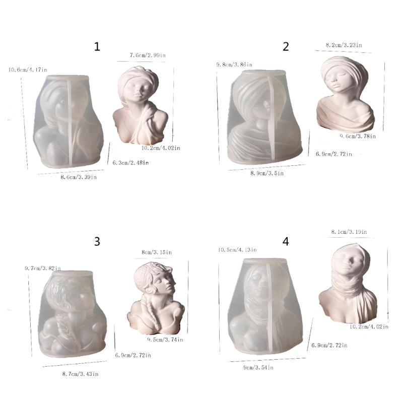 Female Statue Silicone Candle Molds for Epoxy Resin Candle Soap Figurine Silicone Candle Molds for Gypsum Decoration