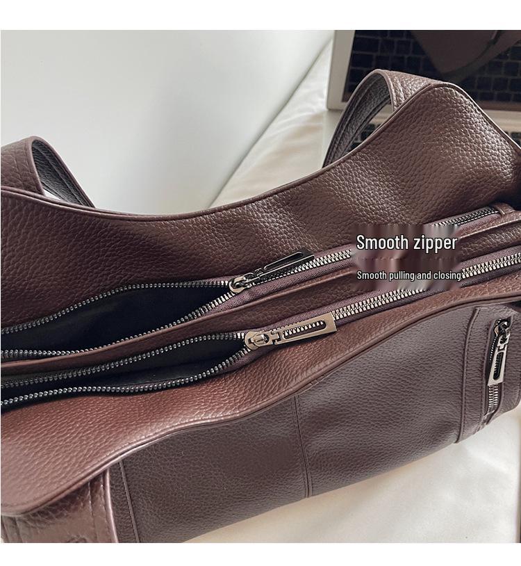 Damen 2025 Große Litschi-Muster Vielseitige Tote/Handtasche/Umhängetasche mit High-End-Appeal
