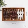 Plastic Material Hanging Pendant Decorations 9 Pcs/box Conical Christmas Pendants  For Wreath