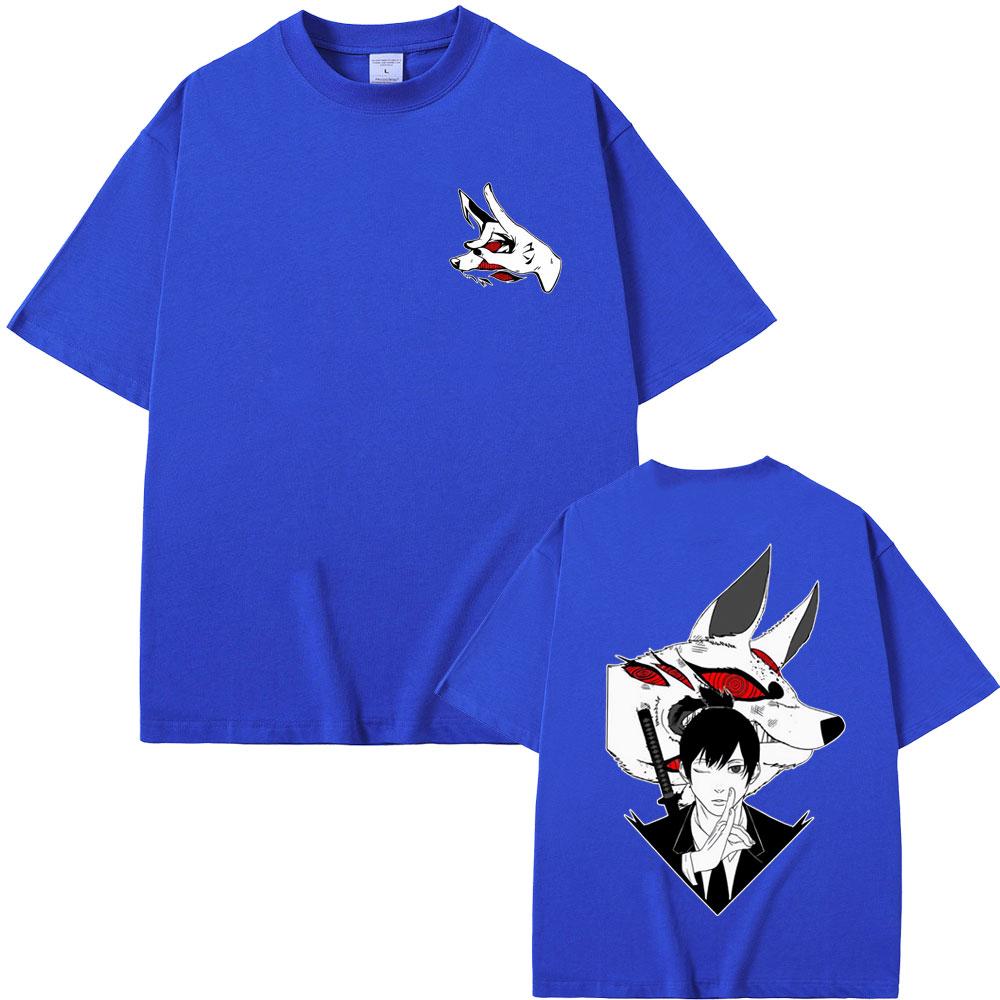 Anime Chainsaw Man Hayakawa Aki Summon Fox Devil Kon Graphic Tshirt Summer Men Women Fashion Manga Lovers Merch T Shirts Tops