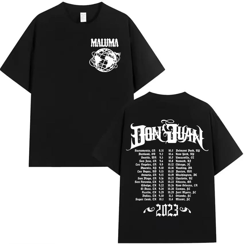 Rapper MALUMA 2026 Album Grafik T-Shirt Herren Damen Hip Hop Retro Stil Kurzarm T-Shirt Mode T-Shirts Streetwear