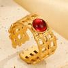 Bohemian Geometric Adjustable Stainless Steel Ring for Women - Non-Fading Fashion Jewelry