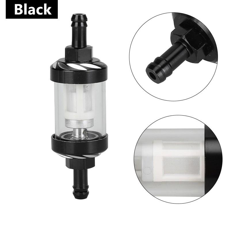 SEAMETAL Aluminum Alloy Motorcycle Fuel Gasolines Oil Filter For Moto For ATV Motorcycles Dirt Fuel Filter Accessories