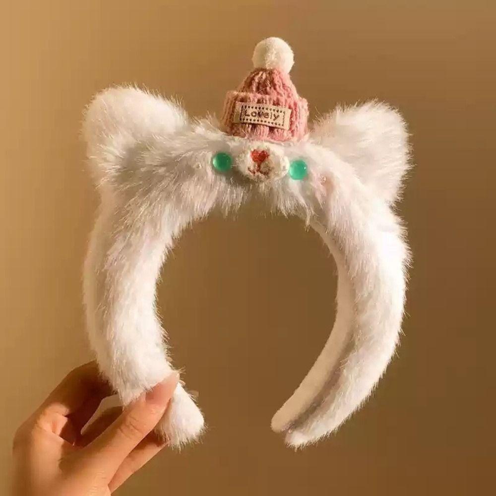 Soft Plush Headbands Fluffy Animal Hair Hoops Cartoon Headwear Cute Hairbands Girls