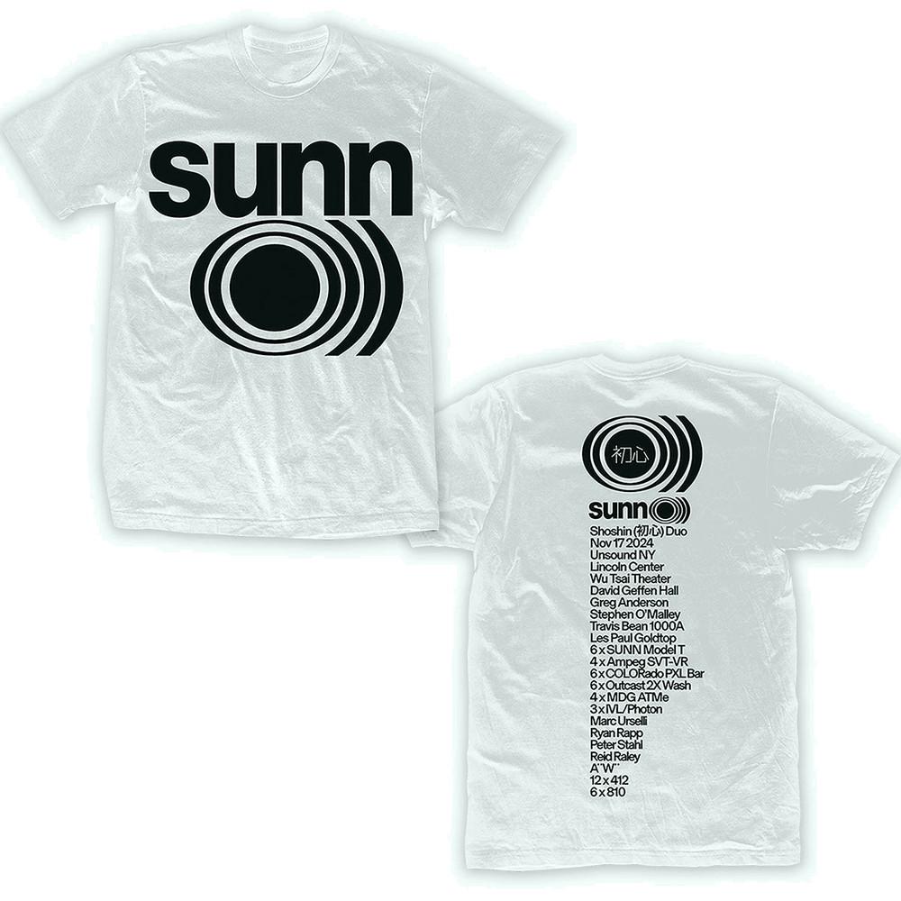 Sunn O band 2 sides white short sleeve T-shirt All sizes Unisex T-Shirt XL