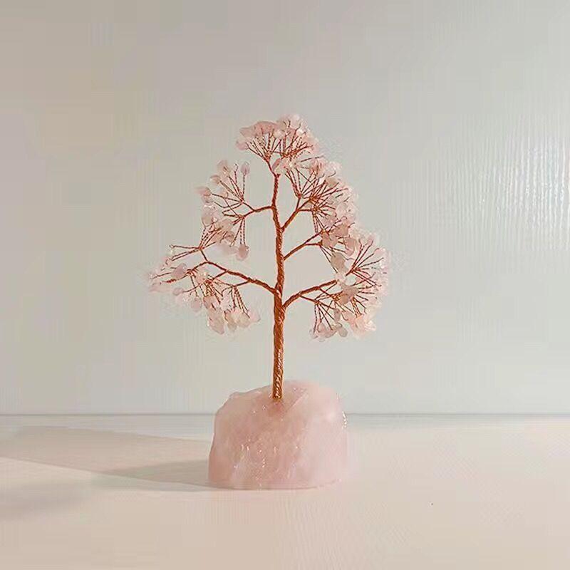 

Crystal Tree Ornaments Aesthetic Table Ornament Elegant Modern Interior Ornaments Luxury Miniature Ornament Home Decorations рожевий