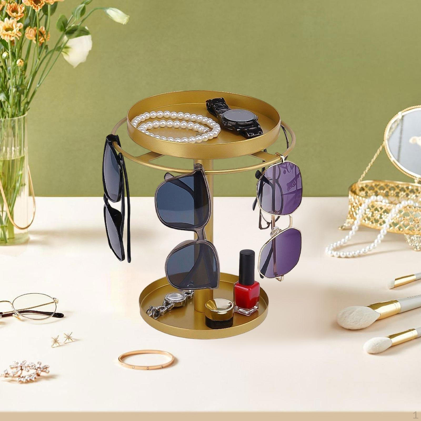 

Rotating Sunglass Organizer,Eyeglass Holder Stand Decoration Rack Perfumes Bracelet Storage with