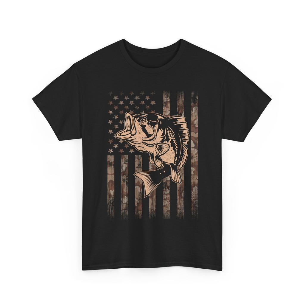 Fishing Rod USA Flag Shirt, Fishing Season Lovers Fisherman Camo Shirt