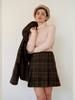 Dear Ryu Check Brownie Skirt