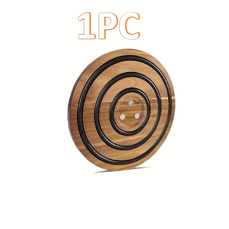 

Kitchen Magnetic Wooden Round Pot Pad Sand Filled Kitchen Heat Insulation Mat for Hot Dishes Pans Stove Burner Round Pad M