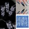 3D Carving Curved Silicone Mould Lily Flower Petal Design 5D Tulip Bunch Nail Art Mold Art Resin Soft Stamping Mold Tools Plates