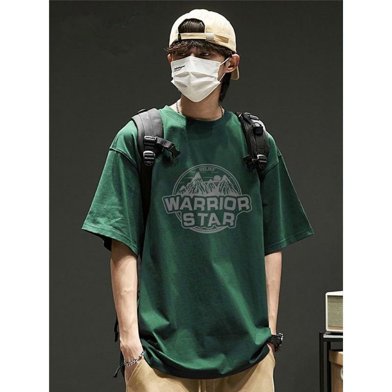 

Футболка с коротким рукавом для мужчин из хлопка, свободные повседневные футболки с круглым вырезом 3XL