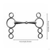 4Loop Horse Bit Stainless Steel Control Hand Polished for Riding 125MM