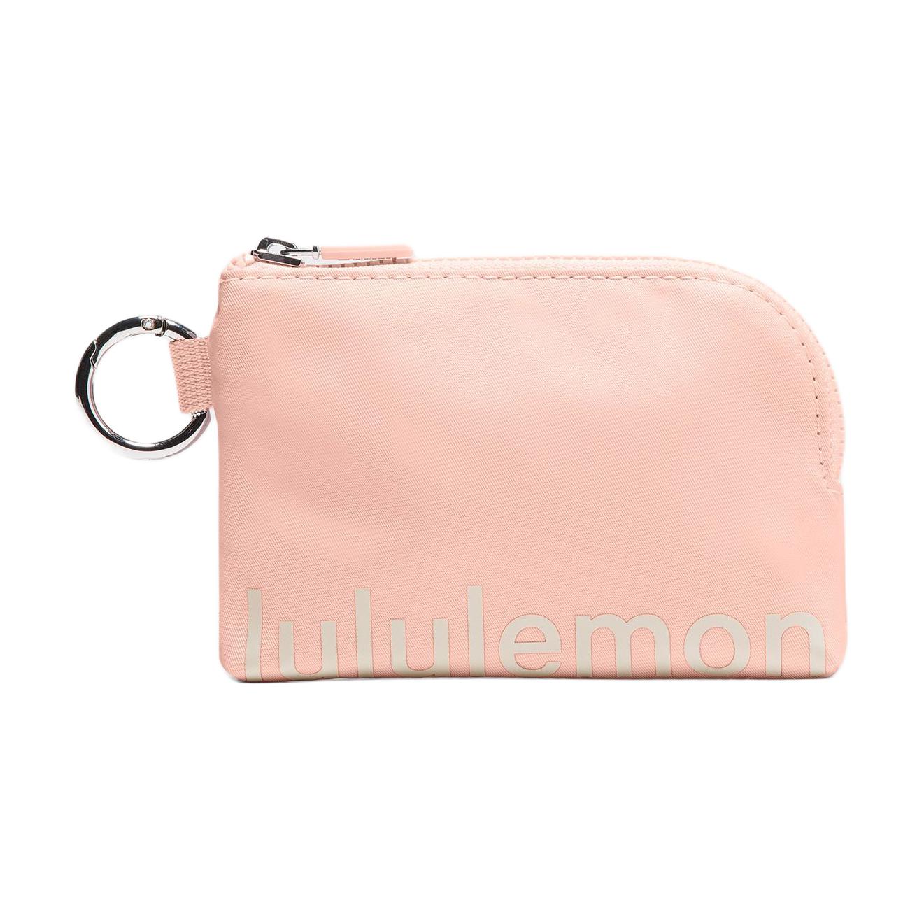 Lululemon Clippable Classic Casual Sports Card Holder Women Accessories Light-Pink White Opal LW9EFFS-066567 Light Pink & White Opal