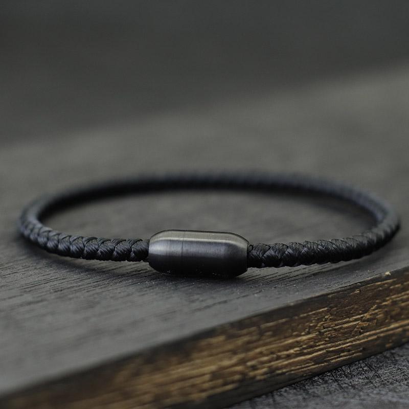 New Grade A Keel Rope Bracelet Men Stainless Steel Magentic Clasp Pulsera Roja Braclet Tissu Homme Gift For Him Cord Chain Joias
