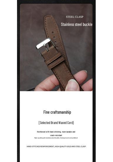 Genuine Leather Watch Strap for Fiyada Mach J-20 GA881007, Men's Cowhide, 22mm/20mm