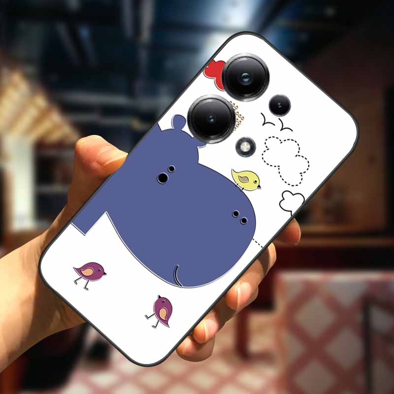 For Xiaomi Redmi Note 13 13pro 5G Case 3D Relief Flower Emboss Soft Silicone Cover For Redmi Note 13 pro Plus Owl interest Cases