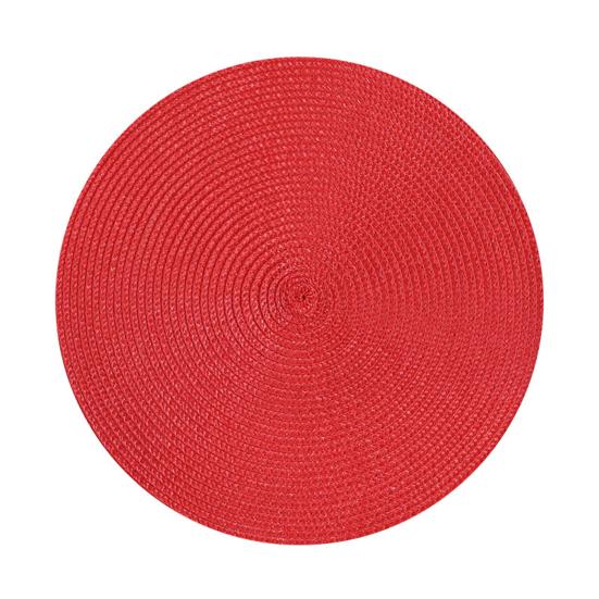 Round Woven PP Placemats Heat Resistant & Oil Proof Simple Solid Color Table Mats for Dining Kitchen Table Modern Home Decor