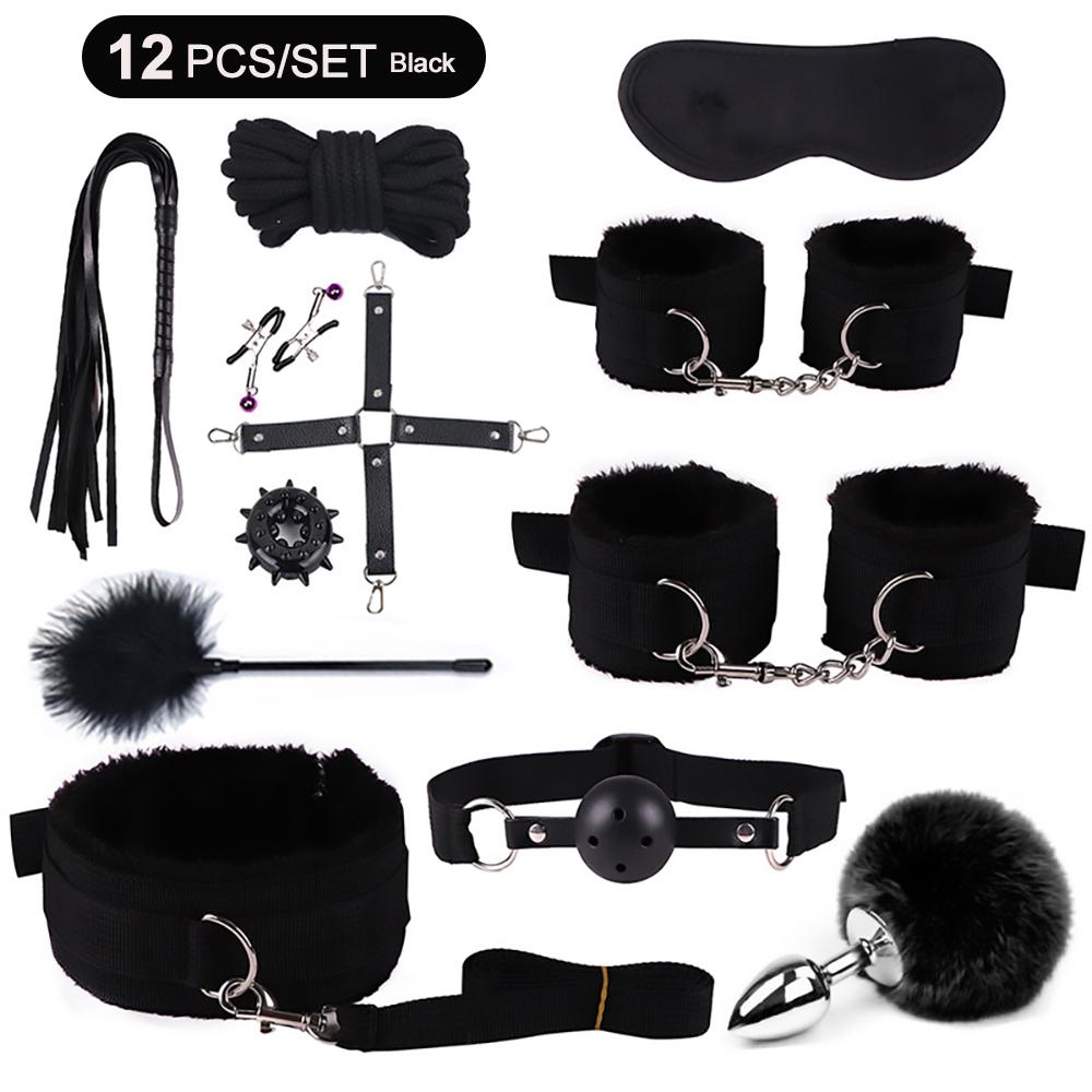 Sex Toys Set for Adult 18 Couple Flirt Game Handcuffs Anal Plug Vibrators  Erotic Products for Sexy Shop Sextots Woman