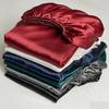 1Pc Satin Elastic Fitted Sheet Solid Mattress Cover for Single Double Couple King Queen Full Twin Bedsheet Satin Bed Linen