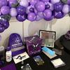 12inch 50pcs purple balloon with confetti latex balloon set, suitable for weddings, birthdays, themed parties, family gatherings
