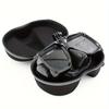 Simple Black Diving Glasses Case Large Capacity Portable Skiing Cycling Goggles Storage Box Durable Protective Container