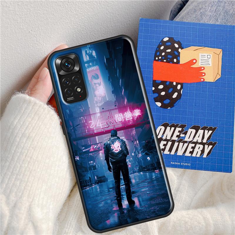 Cyberpunks Case For Xiaomi Redmi Note 11 Pro 8 9 10 Pro Note 10S 11S 9S K50 K40 9A 9C 10A 10C Cover