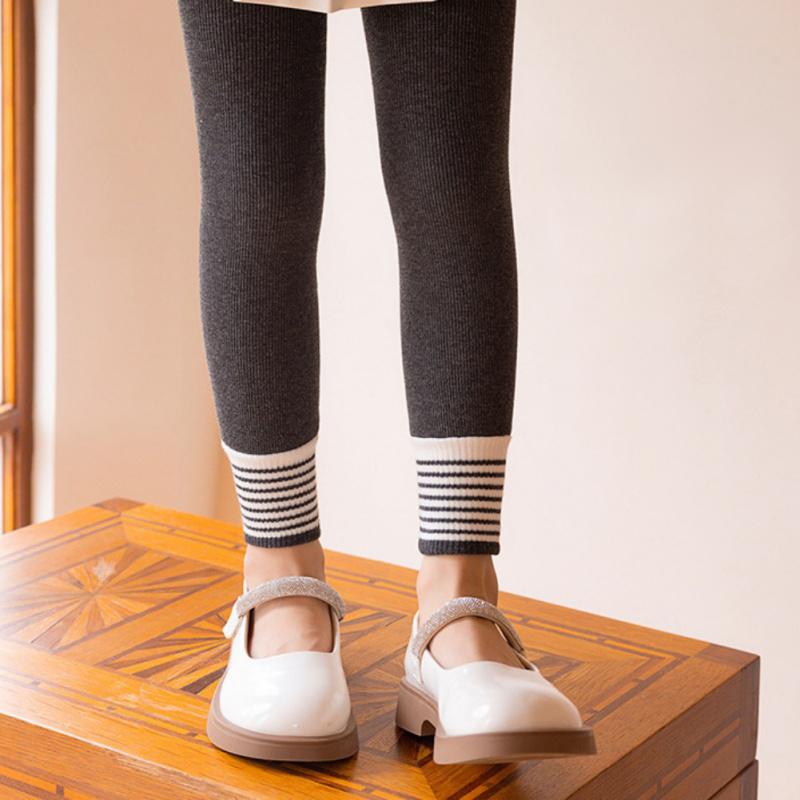 Children Girls' Leggings Thick Fleece Warm Pants Tight And Elastic Kids Leggings