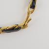 Chanel Collar de cinta con moneda gargantilla vintage chapado en oro/negro Cinta de oro/pedrería 23.7g Mujer Usado