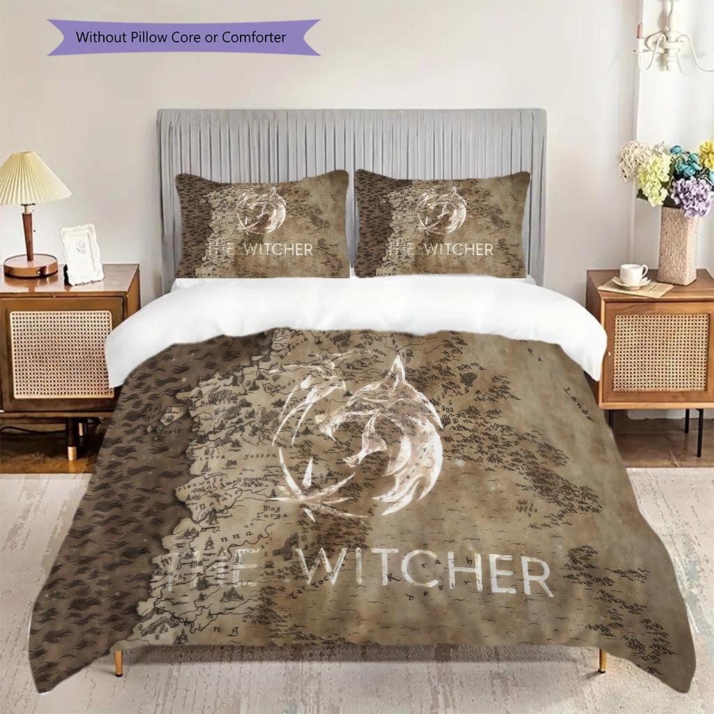 The Witcher Fantasy Adventure Bedding Bedding 1 Duvet Cover 2 Pillowcase Without Core Christmas Birthday Gift Bedding Set