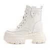 Platform Martin Boots Women's Autumn and Winter Women's Shoes New Inner Height Increase Single Boots Versatile British Lace-up Short Boots Adult