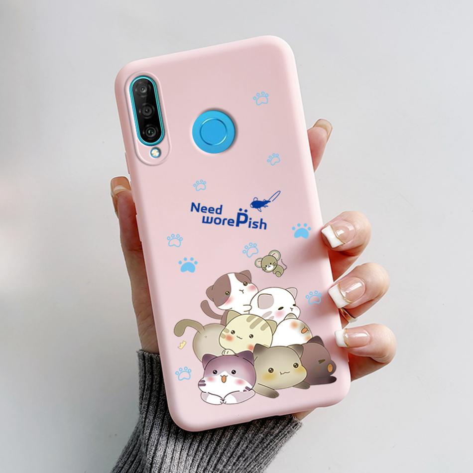Für Huawei P30 Lite Hülle Niedlicher Bär Cartoon Frosch Weiche Matte Silikon Handyhüllen Für Huawei P30 P30Lite P30Pro P 30 Lite Pro Cover