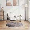 Washable Carpet Grey Ø120 Cm