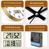 Miling Perpetual Calendar Quartz Wall Clock with Temperature & Humidity