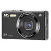 Digital Camera 5K Wi-Fi Transfer Function Send Smartphone 72 Million Pixels 64GB microSD Card Included Autofocus 16x Zoom LED Light Webcam 2.8-inch