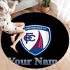 Chesterfield Fc Crest Custom Name Round Area Rug Carpet Rug For Living Room Bedroom Sofa Playroom Decor Nonslip Floor Mat