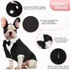 Dog Tuxedo Suit Costume Pet Cat Dog Wedding Birthday Party Formal Shirt with Bow Tie for Puppy Small Medium Dogs Costume