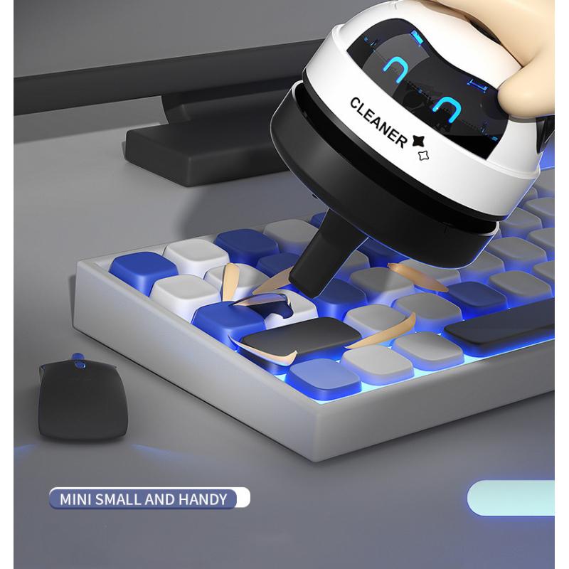 Aspirator de birou mini, Colector de praf portabil reîncărcabil pentru resturi de gumă de șters și curățarea tastaturii