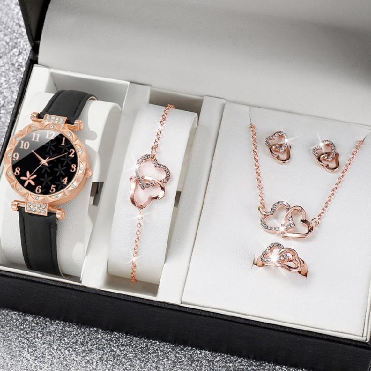Jewelry and Butterfly Watch Set Trendy Alloy Jewelry Elegant Alloy Accessories Alloy Texture Perfect for Women Fashion