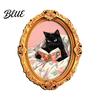 Spooky Refrigerator Magnets 1/6Pcs Halloween Retro Frame Magnet Wooden Carved Home Office Accessories Fridge Decorative Magnet for Cabinet Whiteboard