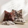 Vintage Neutral Floral Jacquard Throw Pillowcase Soft Decorative Farmhouse Accent Couch Pillow Case for Home Living Room Bed