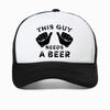 This Guy Needs A Beer Graphic Print Baseball Cap Women Summer Funny Casual Fashion Harajuku Drinking Gift Mesh Breathable